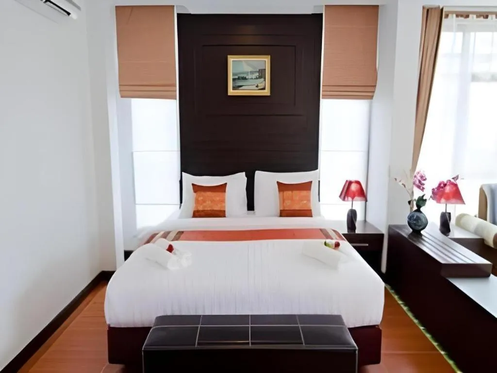 Bed in Nattha Waree Hot Spring Resort and Spa