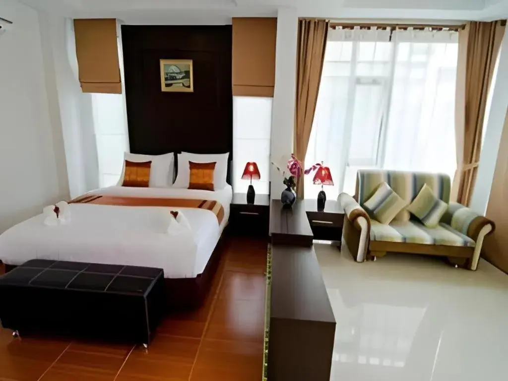 Bed in Nattha Waree Hot Spring Resort and Spa Bed in Nattha Waree Hot Spring Resort and Spa