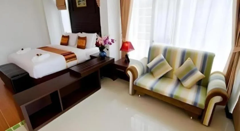 Bed in Nattha Waree Hot Spring Resort and Spa