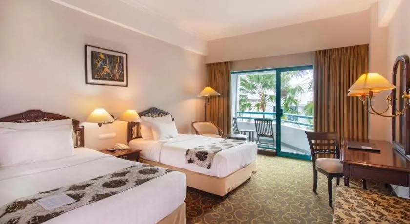 Bed in Blue Sky Hotel