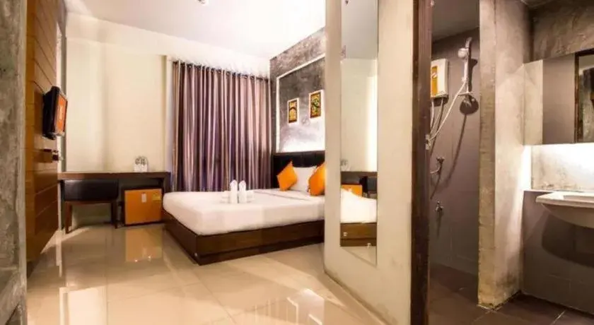 Bed in B2 Thippanate Boutique & Budget Hotel Bed in B2 Thippanate Boutique & Budget Hotel