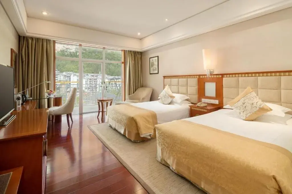 Bed in Zhangjiajie Qinghe Jinjiang International Hotel Bed in Zhangjiajie Qinghe Jinjiang International Hotel