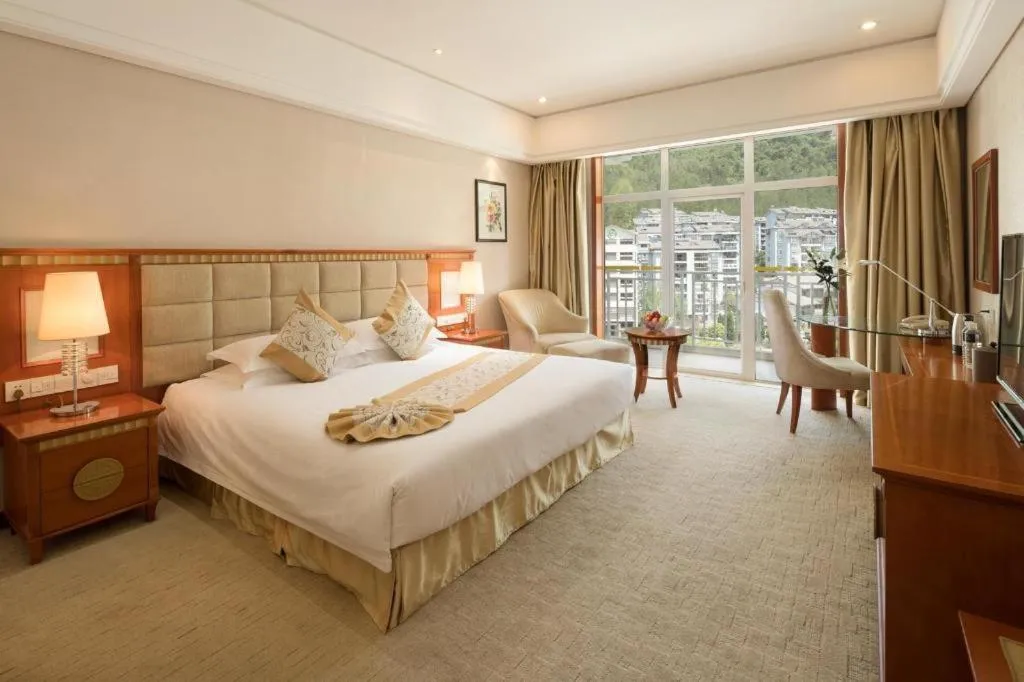 Bed in Zhangjiajie Qinghe Jinjiang International Hotel