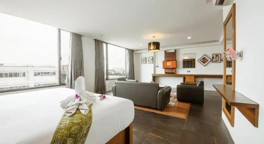 Bed in B2 Bangkok Srinakharin Boutique & Budget Hotel Bed in B2 Bangkok Srinakharin Boutique & Budget Hotel