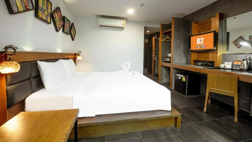 Bed in B2 Bangkok Srinakharin Boutique & Budget Hotel