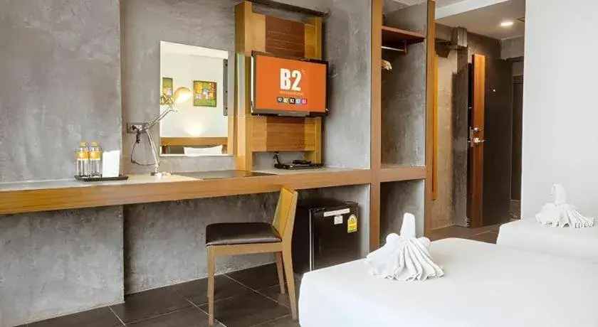 Bed in B2 Bangkok Srinakharin Boutique & Budget Hotel Bed in B2 Bangkok Srinakharin Boutique & Budget Hotel