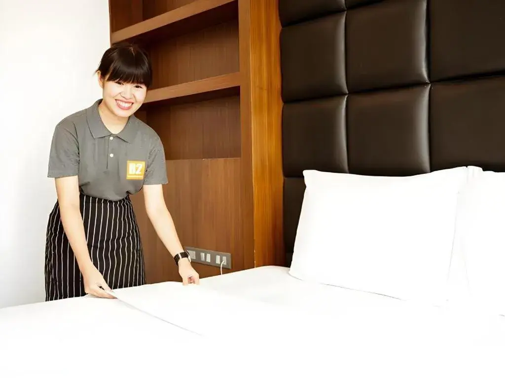 Bed in B2 Bangkok Srinakharin Boutique & Budget Hotel Bed in B2 Bangkok Srinakharin Boutique & Budget Hotel