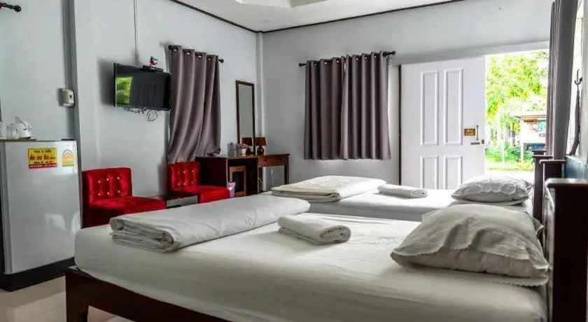 Bed in BanRai ChernMa Resort
