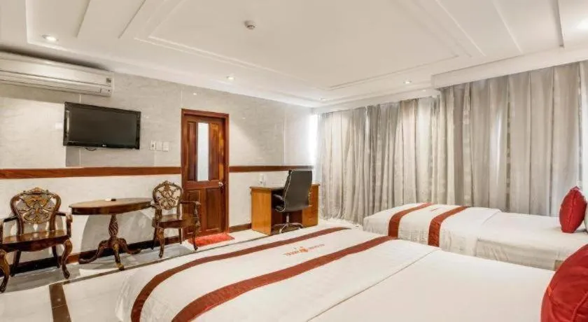 Bed in Ha Oanh Hotel