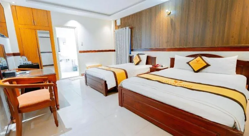 Bed in Ha Oanh Hotel