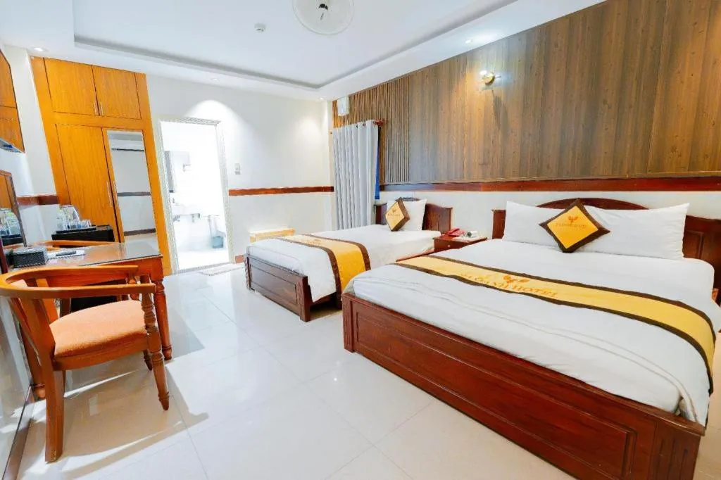 Bed in Ha Oanh Hotel