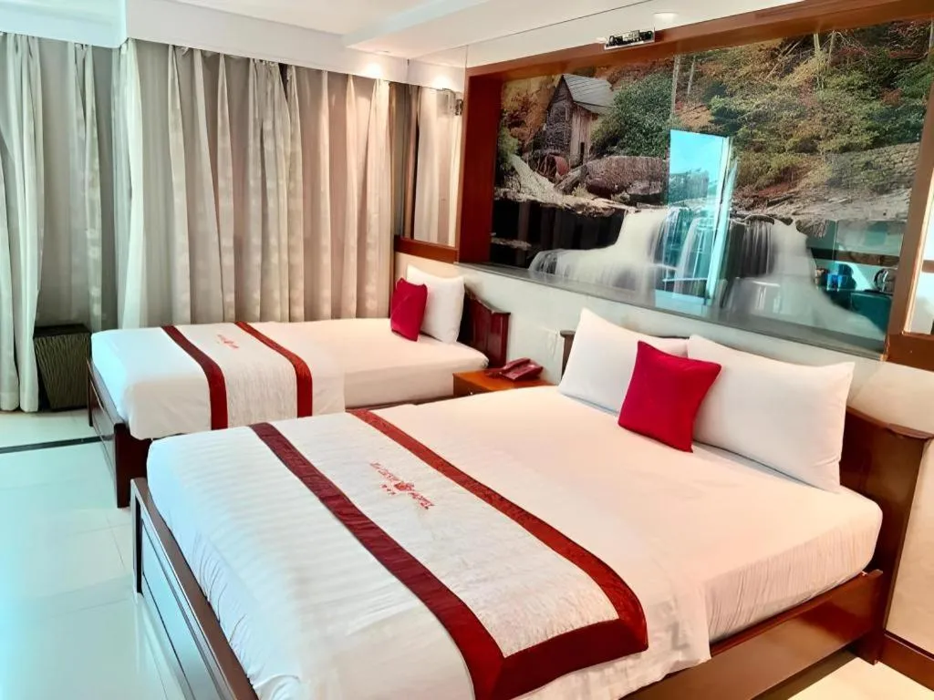 Bed in Ha Oanh Hotel