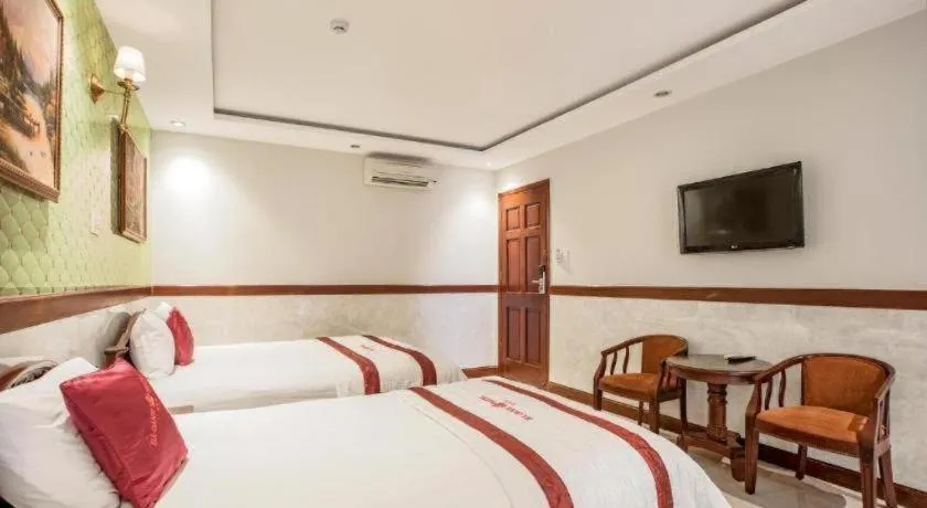 Bed in Ha Oanh Hotel