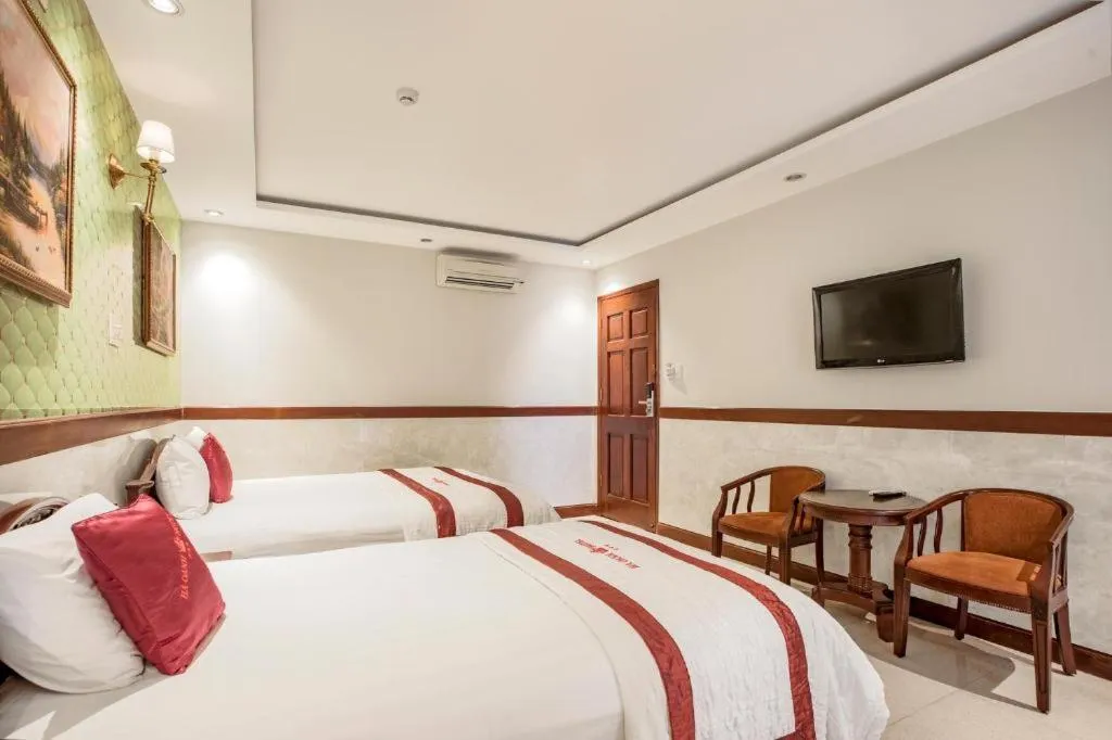 Bed in Ha Oanh Hotel