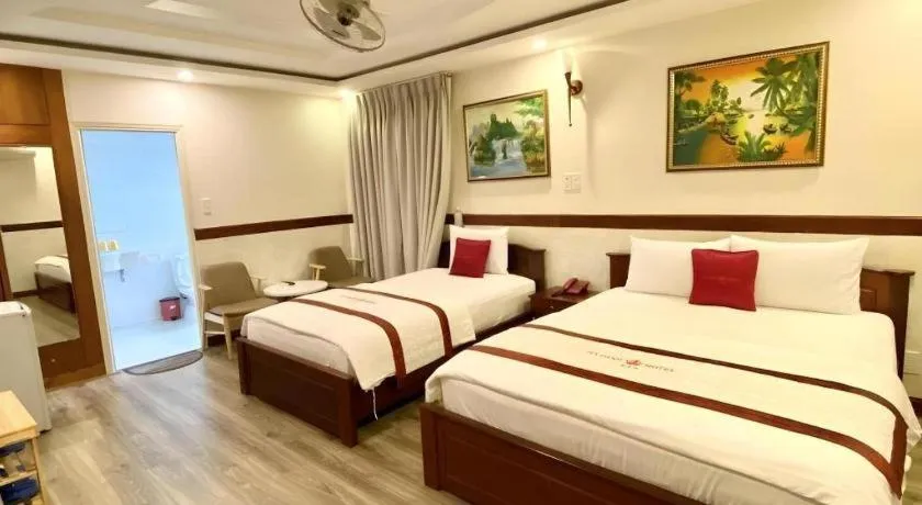 Bed in Ha Oanh Hotel