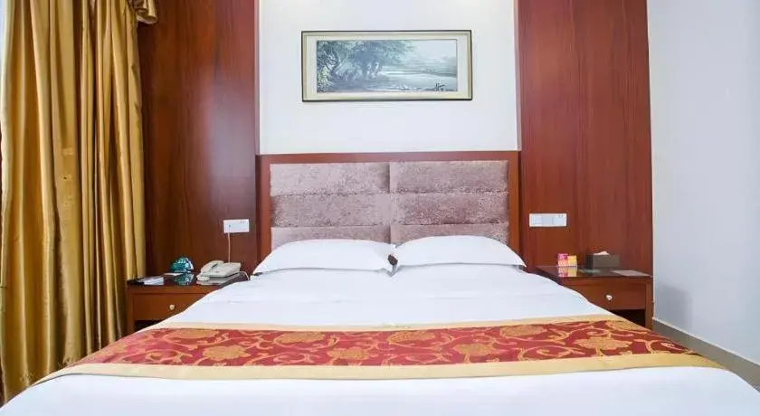 Bed in GreenTree Inn Shenzhen Kengzi Town Express Hotel Bed in GreenTree Inn Shenzhen Kengzi Town Express Hotel