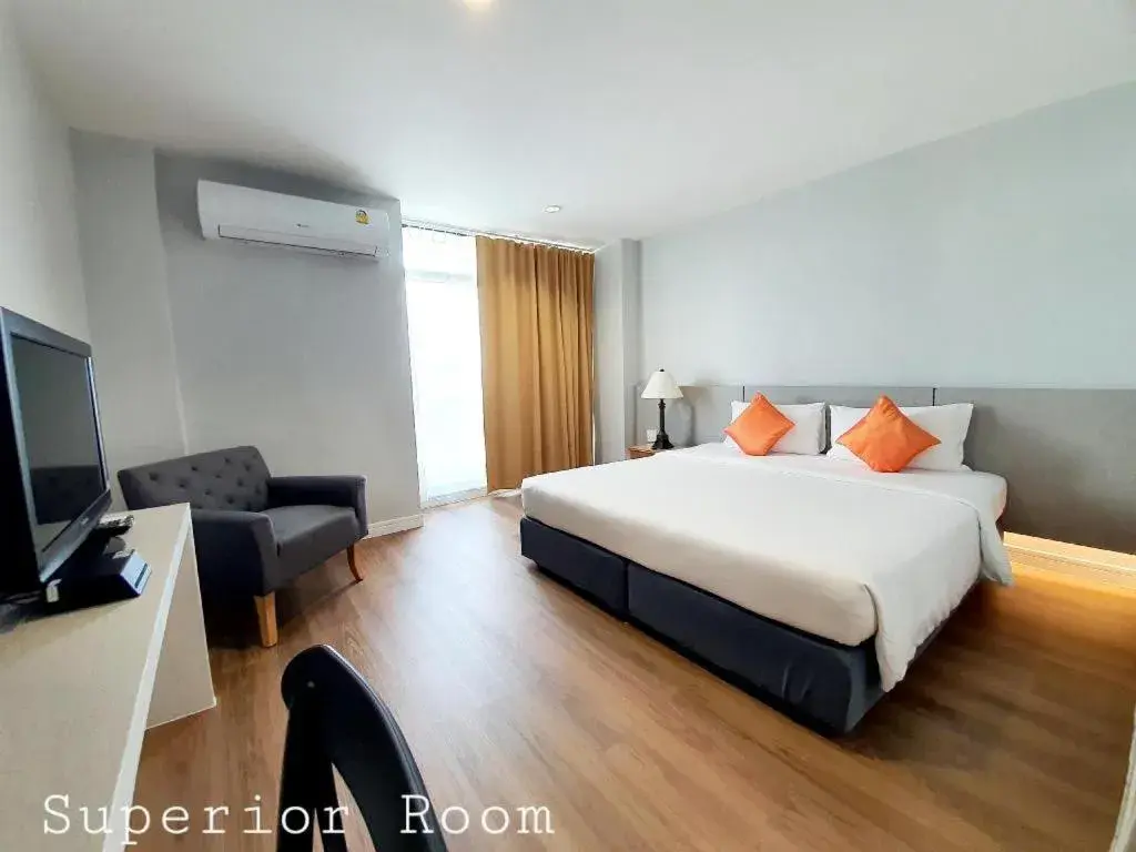 Bed in The Majestic Sakon Nakhon Hotel Bed in The Majestic Sakon Nakhon Hotel