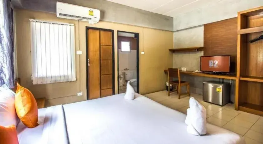 Bed in B2 Santitham (Wat Jed Yod) Boutique & Budget Hotel Bed in B2 Santitham (Wat Jed Yod) Boutique & Budget Hotel