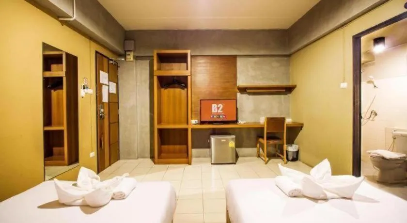 Bed in B2 Santitham (Wat Jed Yod) Boutique & Budget Hotel