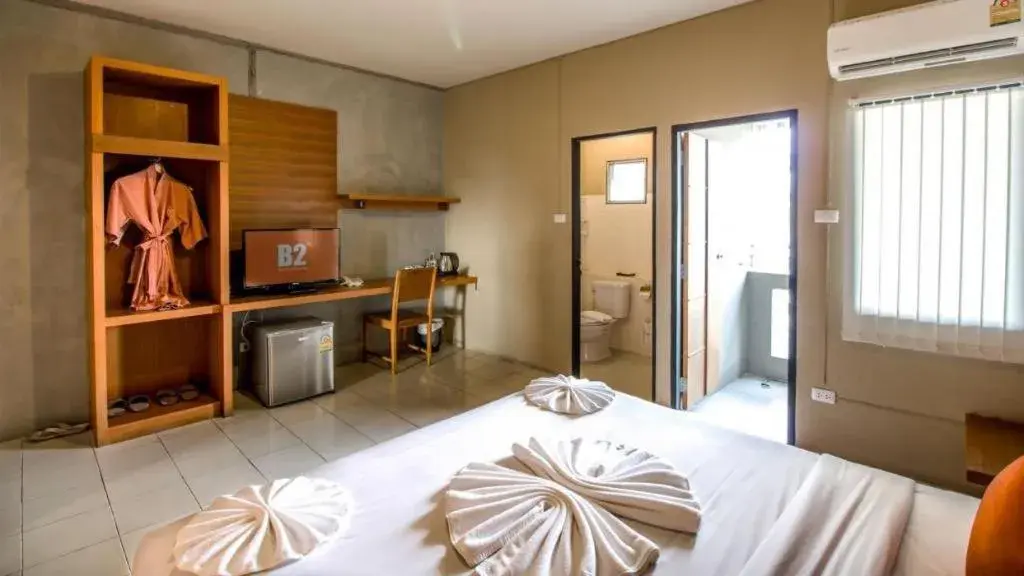 Bed in B2 Santitham (Wat Jed Yod) Boutique & Budget Hotel Bed in B2 Santitham (Wat Jed Yod) Boutique & Budget Hotel