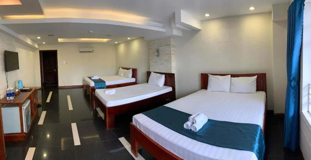 Bed in Whale Ocean View Hotel