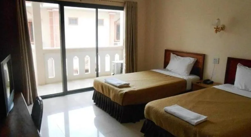 Bed in Chaleunehoung Hotel