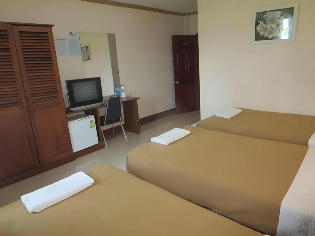 Bed in Chaleunehoung Hotel