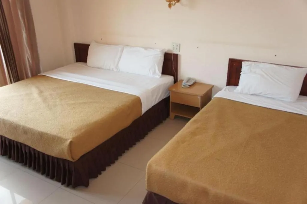 Bed in Chaleunehoung Hotel