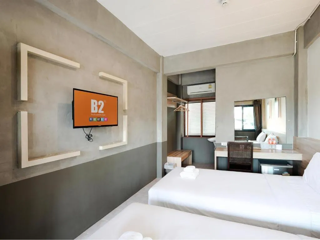 Bed in B2 Lanna Boutique & Budget Hotel