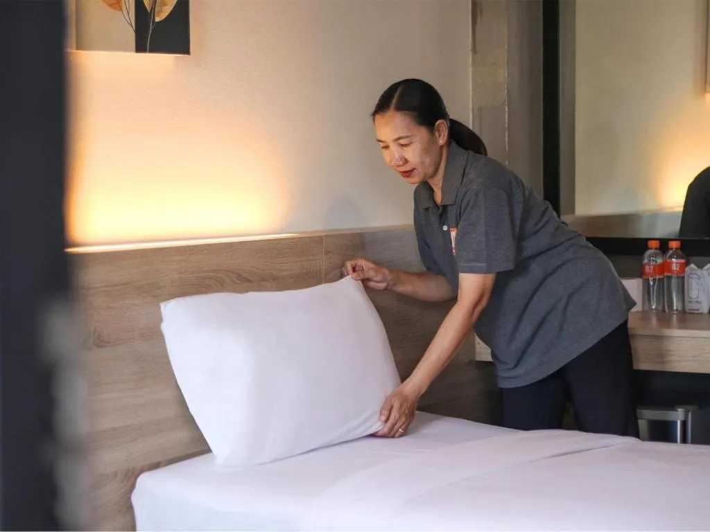 Bed in B2 Lanna Boutique & Budget Hotel