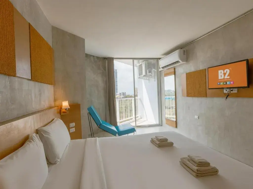 Bed in B2 Jomtien Pattaya Boutique & Budget Hotel Bed in B2 Jomtien Pattaya Boutique & Budget Hotel