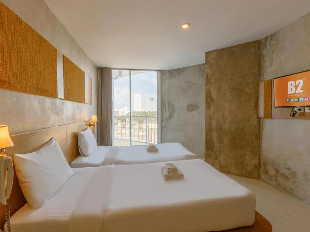 Bed in B2 Jomtien Pattaya Boutique & Budget Hotel