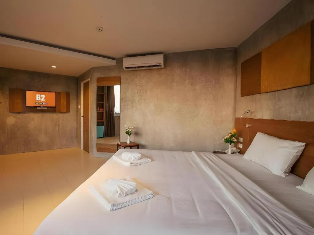 Bed in B2 Jomtien Pattaya Boutique & Budget Hotel