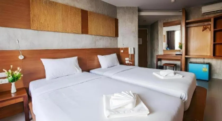 Bed in B2 Jomtien Pattaya Boutique & Budget Hotel