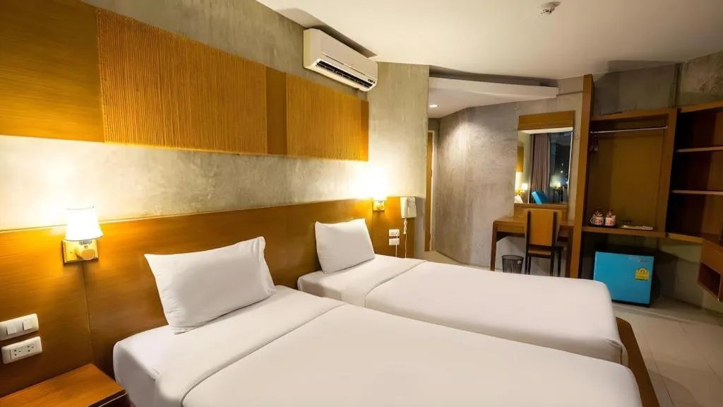 Bed in B2 Jomtien Pattaya Boutique & Budget Hotel