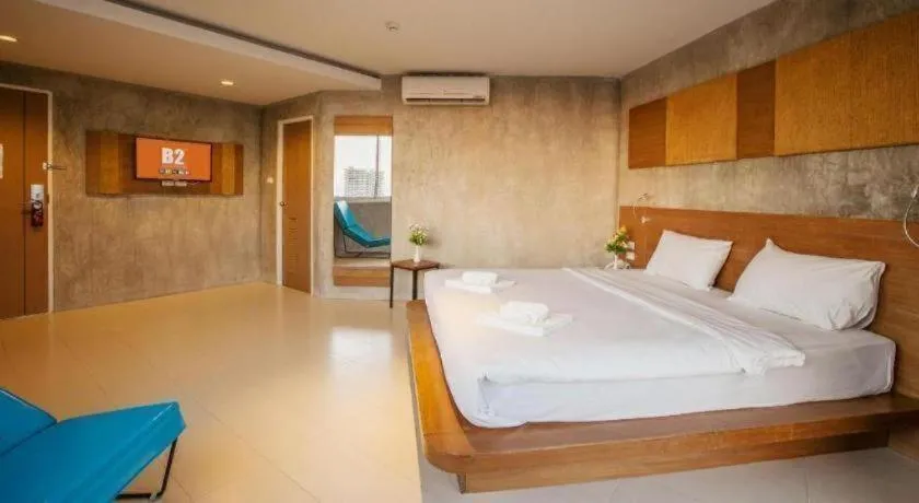 Bed in B2 Jomtien Pattaya Boutique & Budget Hotel
