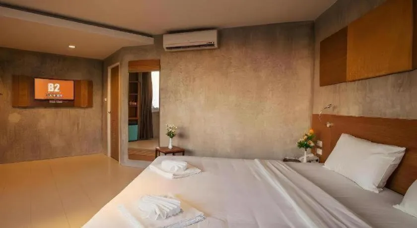 Bed in B2 Jomtien Pattaya Boutique & Budget Hotel