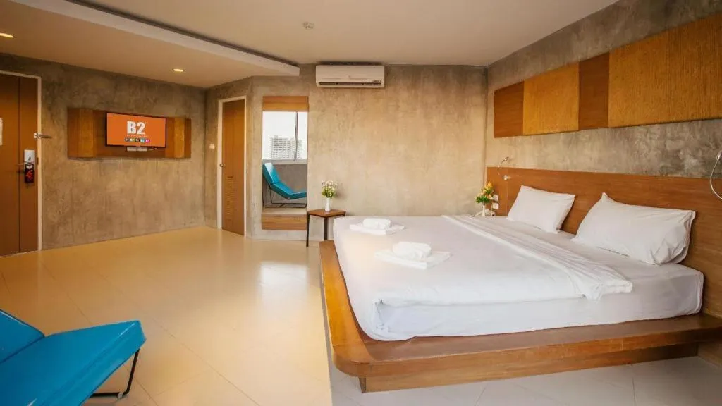 Bed in B2 Jomtien Pattaya Boutique & Budget Hotel