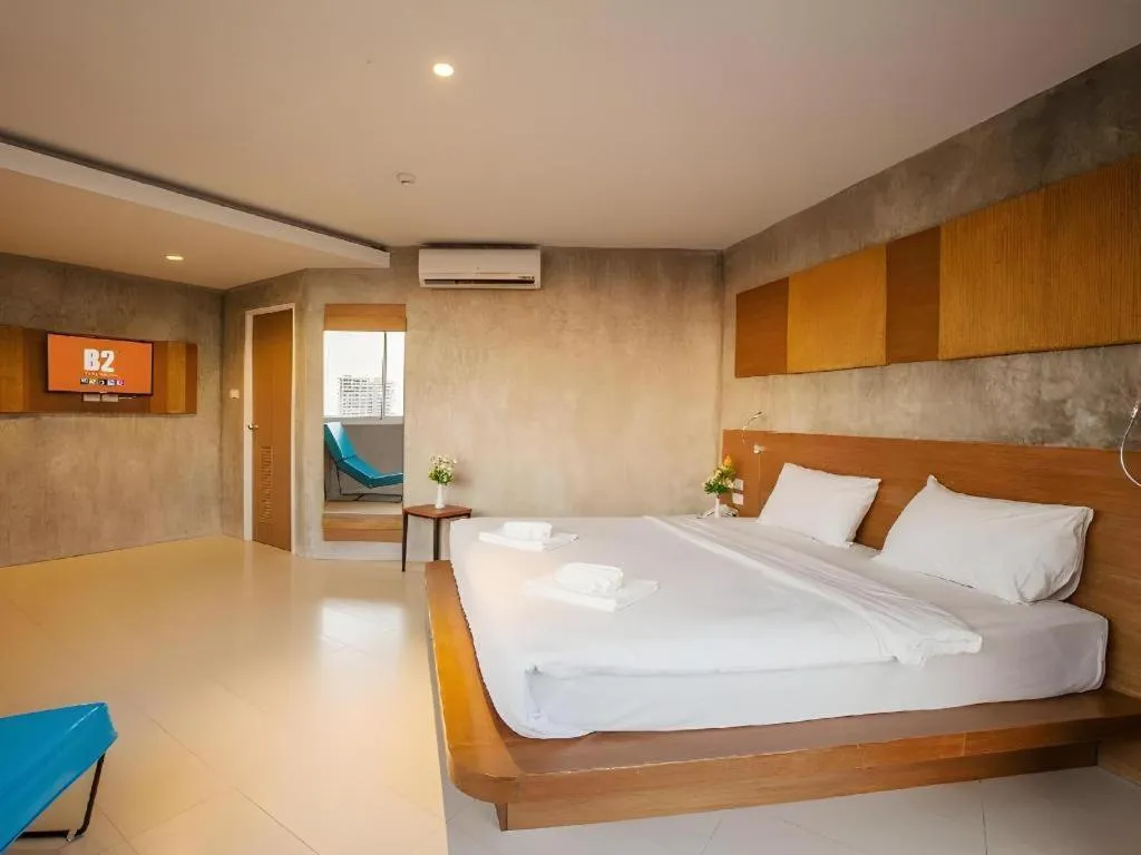 Bed in B2 Jomtien Pattaya Boutique & Budget Hotel