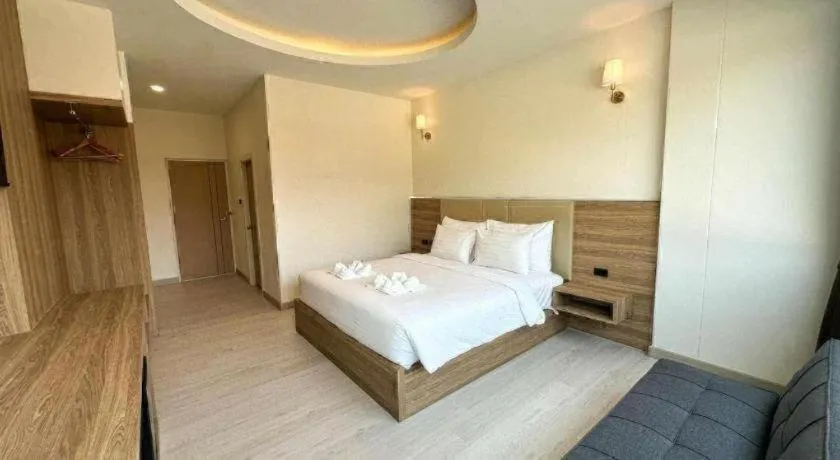 Bed in Baan Ingna Resort Hotel