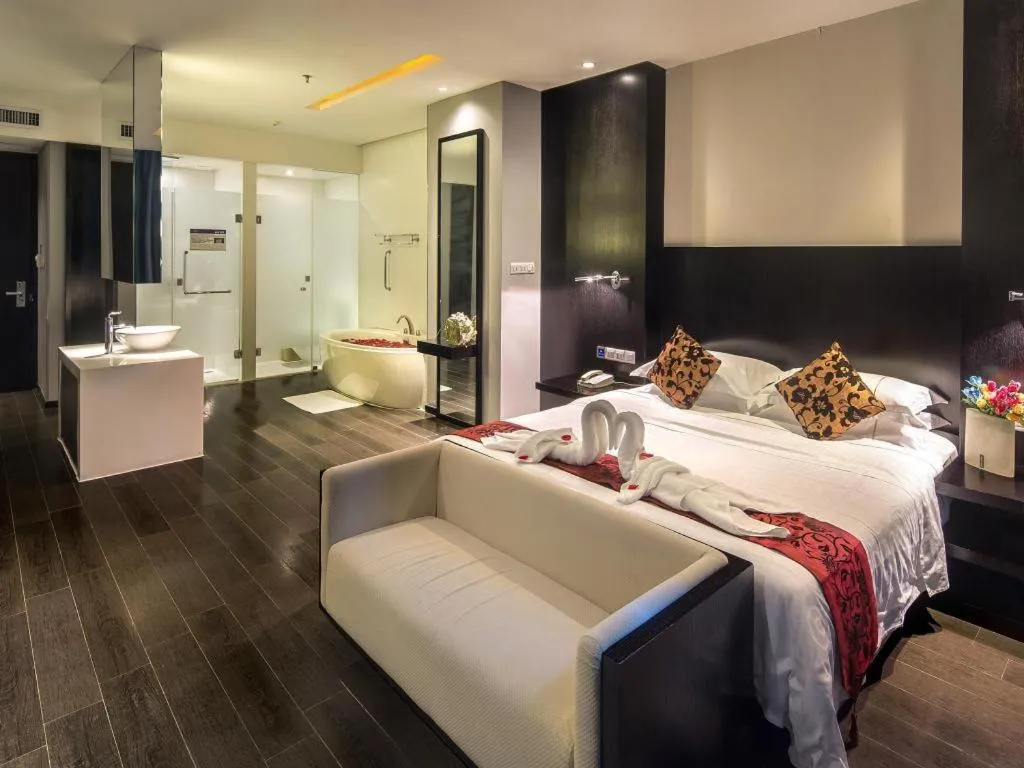 Bed in Guangdong Nanmei Osotto Hotel