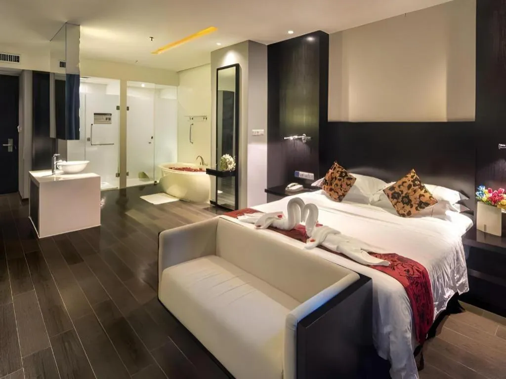 Bed in Guangdong Nanmei Osotto Hotel