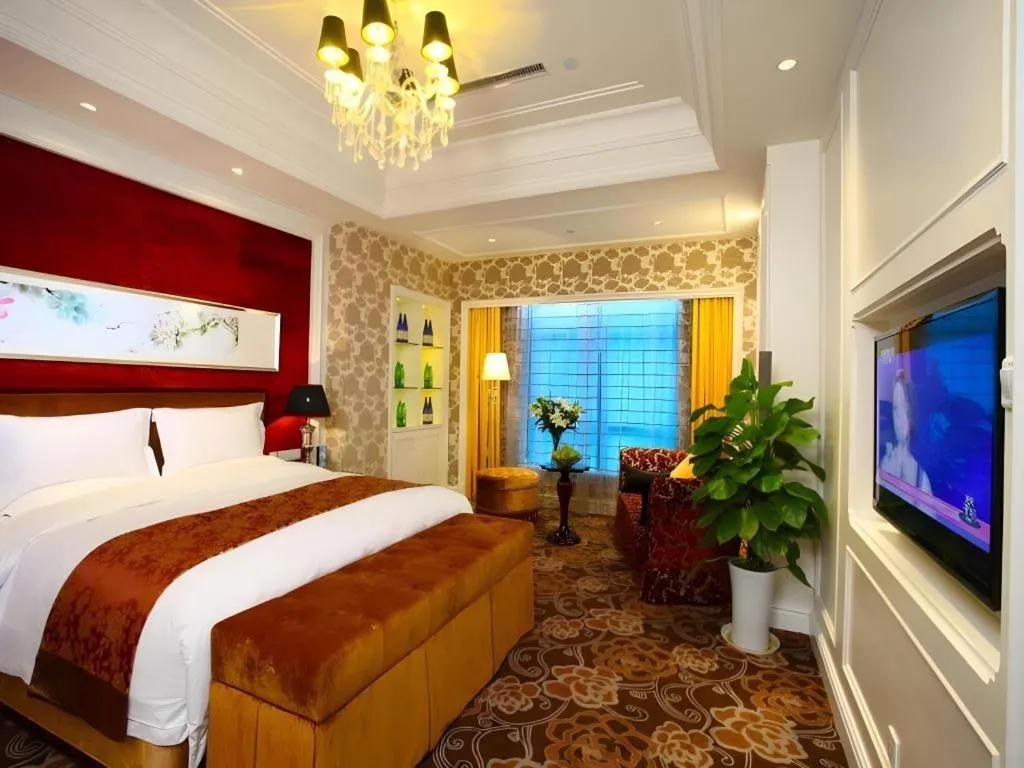 Bed in Yuncheng Jianguo Hotel