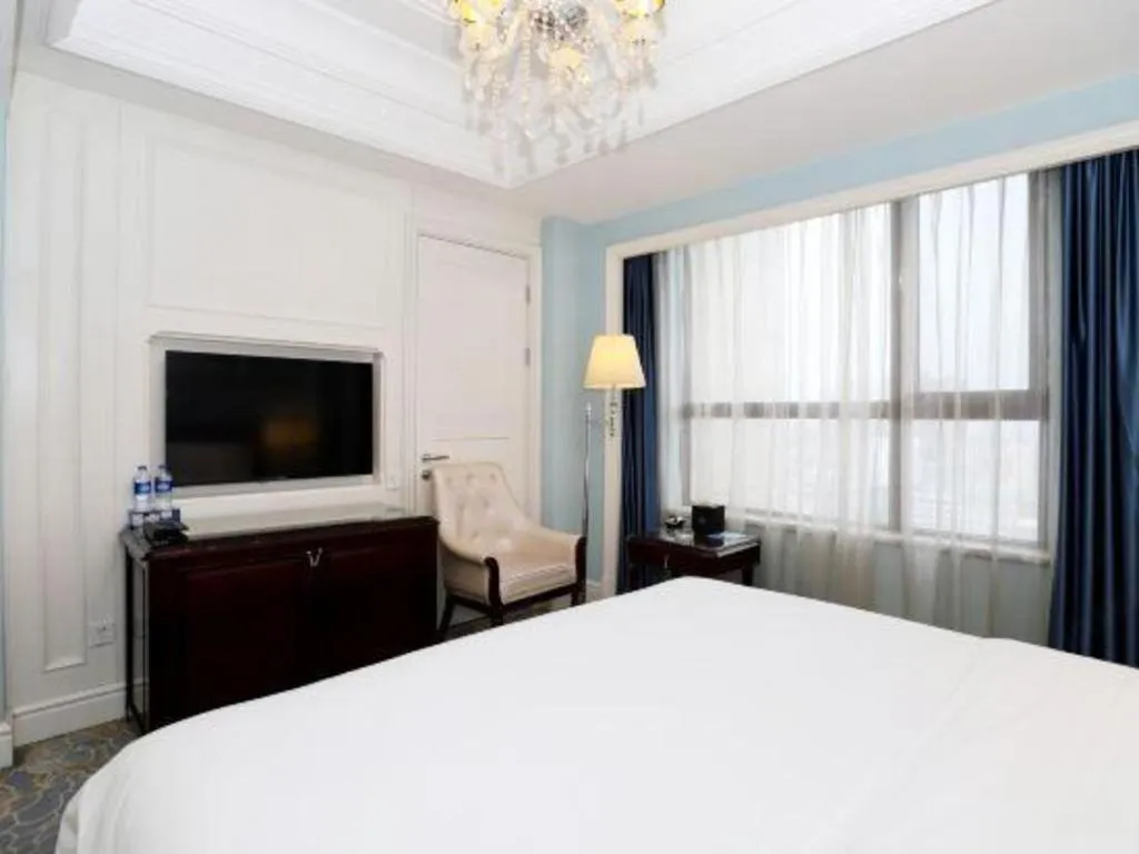 Bed in Yuncheng Jianguo Hotel