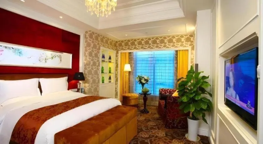 Bed in Yuncheng Jianguo Hotel