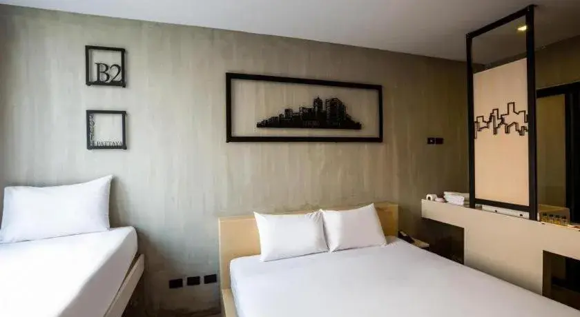 Bed in B2 South Pattaya Premier Hotel Bed in B2 South Pattaya Premier Hotel