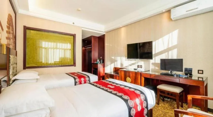 Bed in Lanzhou Hualian Hotel