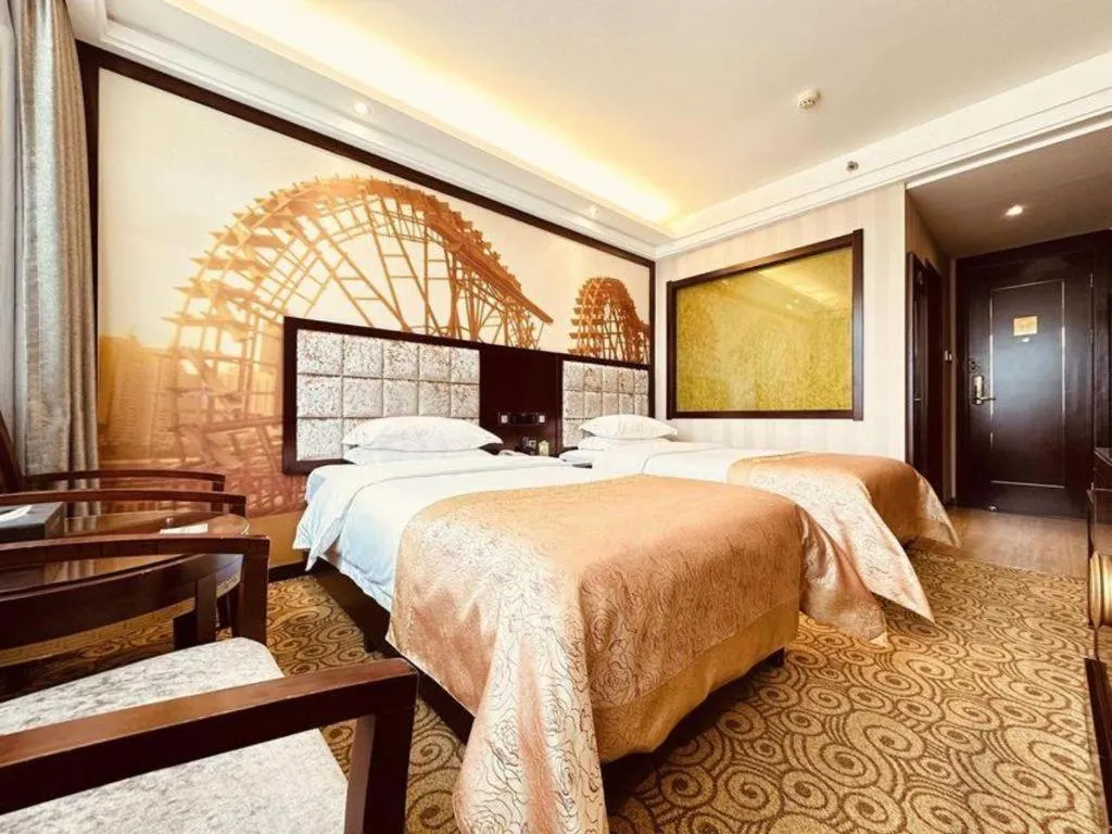 Bed in Lanzhou Hualian Hotel