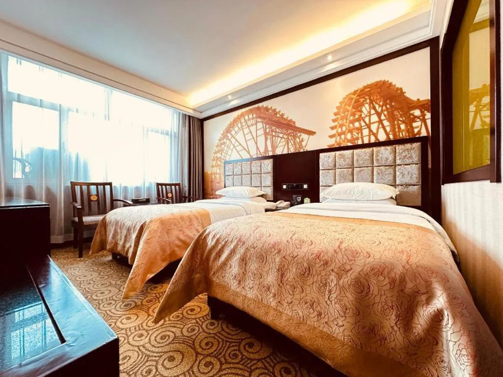 Bed in Lanzhou Hualian Hotel