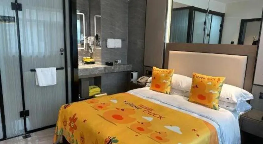 Bed in Lanzhou Hualian Hotel